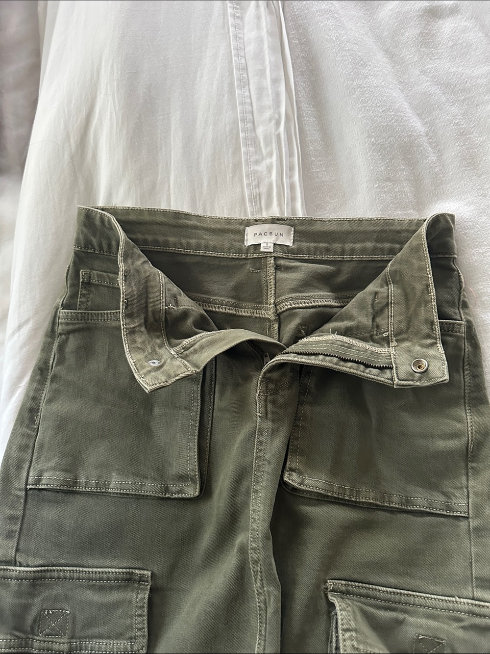PacSun Army Green Utility Cargo Skirt